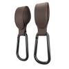 2X Stroller Hooks Multifunctional Adjustable PU-Leather Clip Your-Hands to-Hang Purse Shopping Diaper Bag 2 Pcs Portable Stroller Hook Adjustable Clip-hang Your Bag view 3