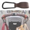 2X Stroller Hooks Multifunctional Adjustable PU-Leather Clip Your-Hands to-Hang Purse Shopping Diaper Bag 2 Pcs Portable Stroller Hook Adjustable Clip-hang Your Bag view 4