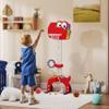Qaba 5-in-1 Kids Basketball Hoop, Toddler Sports Activity Center, 5 Level Adjustable Height Basketball Goal with Soccer, Golf, Ring Toss & Throw Ball Game for Boys Girls 3-6 Years Indoor, Red view 2