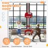 Qaba 5-in-1 Kids Basketball Hoop, Toddler Sports Activity Center, 5 Level Adjustable Height Basketball Goal with Soccer, Golf, Ring Toss & Throw Ball Game for Boys Girls 3-6 Years Indoor, Red view 3