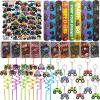 110PCS Monster Truck Party Favors Set,Monster Jam Birthday Decorations Including Truck Theme Slap Bracelets Keychains Gift Bags DIY Stickers Drinking Straws People Monster Truck Birthday Supplies view 1