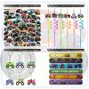 110PCS Monster Truck Party Favors Set,Monster Jam Birthday Decorations Including Truck Theme Slap Bracelets Keychains Gift Bags DIY Stickers Drinking Straws People Monster Truck Birthday Supplies view 3