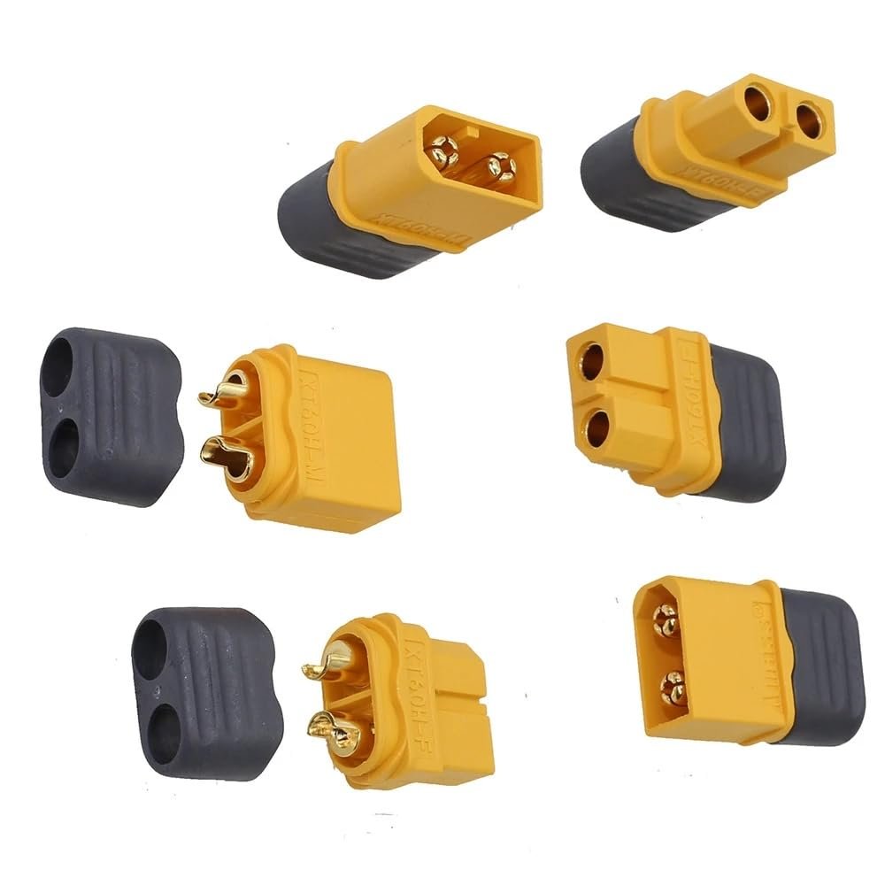 ABZEKH Drone Accessories for 20 x Amass XT60 XT60H for Plug Connector Power Plugs with Sheath for Housing 10 Male 10 Female (10 Pair)(Amass XT60 20 Pairs)
