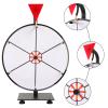 Hooomyai 12 Inch Heavy Duty Prize Spinning Wheel with Iron Base Stand, 6 Blank Slots White Tabletop Spin Wheel Spinner with Dry Erase Markers and Eraser for Carnival Trade Show Game view 2