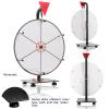 Hooomyai 12 Inch Heavy Duty Prize Spinning Wheel with Iron Base Stand, 6 Blank Slots White Tabletop Spin Wheel Spinner with Dry Erase Markers and Eraser for Carnival Trade Show Game view 3