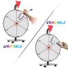Hooomyai 12 Inch Heavy Duty Prize Spinning Wheel with Iron Base Stand, 6 Blank Slots White Tabletop Spin Wheel Spinner with Dry Erase Markers and Eraser for Carnival Trade Show Game view 4