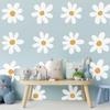 12 Sheets Daisy Wall Decals Flower Wall Stickers Large Daisy Wall Stickers Decals Girls Bedroom Peel and Stick for Nursery Kids Girls Bedroom Living Room Decor (Large Daisy-1) view 2