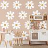 12 Sheets Daisy Wall Decals Flower Wall Stickers Large Daisy Wall Stickers Decals Girls Bedroom Peel and Stick for Nursery Kids Girls Bedroom Living Room Decor (Large Daisy-1) view 3