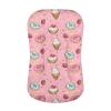 Daulesho Pink Ice Cream Donuts Mini Crib Sheets Cartoon Cupcake Strawberry Fitted Crib Sheet for Toddler Mattresses Dessert Party Soft Breathable Baby Crib Sheets view 1