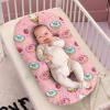 Daulesho Pink Ice Cream Donuts Mini Crib Sheets Cartoon Cupcake Strawberry Fitted Crib Sheet for Toddler Mattresses Dessert Party Soft Breathable Baby Crib Sheets view 3