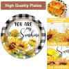 100PCS Spring Sunflower Paper Plates and Napkins Sunflower Birthday Party Decoration Disposable Checkered Themed Tableware Dinnerware Set for You Are My Sunshine Party Supplies Serve 25 view 4
