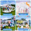 Inflatable Bubble House for Kids, 10ft Dia Clear Inflatable Bubble Dome Tent with Blower & Pump, Commercial Grade PVC Waterproof Garden Tent with 6ft Tunnel, Party, Commercial Use, Valentines Wedding view 4
