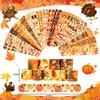 48Pcs Thanksgiving Slap Bracelets Thanksgiving Party Favors for Kids Thanksgiving Gifts for Kids Autumn Maple Leaf Turkey Pumpkin Slap Bracelets for Fall Party Favors Decorations Classroom Prizes view 2