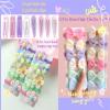 PALIYATE 32 Pcs Toddler Hair Accessories Cute Hair Ties for Little Girls Toddler Hair Ties with Flower and Bows Cotton Soft Seamless Elastic Hair Bands Ponytail Holder with Colorful Kids Hair Clips view 2