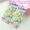 PALIYATE 32 Pcs Toddler Hair Accessories Cute Hair Ties for Little Girls Toddler Hair Ties with Flower and Bows Cotton Soft Seamless Elastic Hair Bands Ponytail Holder with Colorful Kids Hair Clips view 4