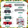 Shemira Christmas Train Set, Train Toys for Boys Girls, Toy Train with Smoke, Light and Sound, Steam Train Sets for Around Christmas Tree, Christmas Train Toys Gifts for 3 4 5 6 7 8+ Years Old Kids view 2