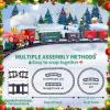 Shemira Christmas Train Set, Train Toys for Boys Girls, Toy Train with Smoke, Light and Sound, Steam Train Sets for Around Christmas Tree, Christmas Train Toys Gifts for 3 4 5 6 7 8+ Years Old Kids view 3