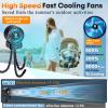 AMTIFO 2-Pack Stroller Fan for Baby: USB Rechargeable, Quiet, Adjustable & Portable - Ideal for Stroller, Crib, Car, Baby Gear - Up to 12 Hours Battery Life, Perfect for Hot Weather view 2
