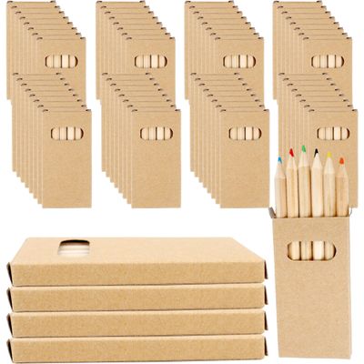 68 Pack/ 408 Pieces 3.5 Inch Mini Colored Pencils Drawing Pencil Bulk Small 6 Colors Portable Short Coloring Painting Pencils Pre Sharpened Coloring Pencils for Kids School Drawing Art Party Favors