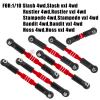 hopsupRC RC Upgrades Part Adjustable Turnbuckles Camber Links Toe Link for 1/10 Slash/Rustler/Stampede/Bandit VXL 4WD 4X4.Alloy Front&Rear Link Set,Red view 2