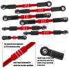 hopsupRC RC Upgrades Part Adjustable Turnbuckles Camber Links Toe Link for 1/10 Slash/Rustler/Stampede/Bandit VXL 4WD 4X4.Alloy Front&Rear Link Set,Red view 4