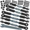 hopsupRC RC Aluminum Front&Rear Link Set Upgrades Part for 1/10 Slash/Rustler/Stampede/Bandit VXL 2WD.Adjustable Turnbuckles Camber Links Toe Link Hops Up,Titanium. view 1