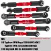 hopsupRC RC Adjustable Turnbuckles Camber Links Steering Links Upgrades Part for 1/8 Typhon 4WD 3S MEGA 550 BLX,1/10 Big Rock 4X4 V3 3S BLX RC Car,Tie Rod Set Link Linkage Rod Adjustable,Red(6PCS) view 2