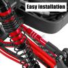 hopsupRC RC Adjustable Turnbuckles Camber Links Steering Links Upgrades Part for 1/8 Typhon 4WD 3S MEGA 550 BLX,1/10 Big Rock 4X4 V3 3S BLX RC Car,Tie Rod Set Link Linkage Rod Adjustable,Red(6PCS) view 3