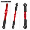 hopsupRC RC Adjustable Turnbuckles Camber Links Steering Links Upgrades Part for 1/8 Typhon 4WD 3S MEGA 550 BLX,1/10 Big Rock 4X4 V3 3S BLX RC Car,Tie Rod Set Link Linkage Rod Adjustable,Red(6PCS) view 4