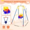 4-in-1 Swing Set & Baby Jumper and Bouncer for Toddler, Heavy Duty Baby Swing Set with Foldable Metal Stand for Indoor & Outdoor Play (Blue) view 2