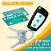 Car Key Playset, Remote Car Key Toy with Light and Sounds, Pretend Play Keys with Cards for Boys and Girls, Travel Toys for Toddlers, Babies (Black) view 2