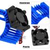 hopsupRC RC Aluminum 36mm Heat Sink Heatsink with 4.8-8.4V Cooling Fan Upgrades Part for 1/10 3650 3660 3670 540 550 Size Brushless Engine Motor RC Car Truck Buggy Crawler,Navy Blue1 Pair view 4