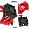 hopsupRC RC Aluminum 36mm Heat Sink Heatsink with 4.8-8.4V Cooling Fan Upgrades Part for 1/10 3650 3660 3670 540 550 Size Brushless Engine Motor RC Car Truck Buggy Crawler,Red1 Pair view 4