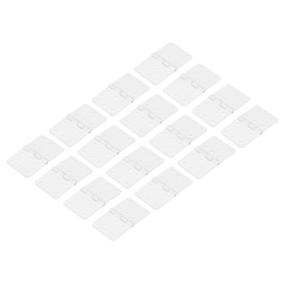 MECCANIXITY RC Hinges 1.1 Inch x 0.6 Inch Adjustable Model Airplane Remote Control Aircraft Wings Parts Square Plastic Loose-Leaf 16 Pcs