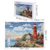 1000 PCS Jigsaw Puzzle for Adults Wooden Challenging Puzzle Coastal Lighthouse Custom Personalized Picture Puzzle for Adults & Kids Family Game Nights Wooden Puzzle view 2