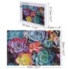1000 PCS Jigsaw Puzzle for Adults Wooden Challenging Puzzle Colorful Succulent Custom Personalized Picture Puzzle for Adults & Kids Family Game Nights Wooden Puzzle view 2