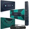 Newverest Poker Gift Set: Texas Hold'em Poker Mat Royal Blue + Lucky Green + Blackjack Mat | 70" x 35"