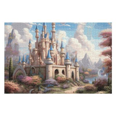 1000 PCS Jigsaw Puzzle for Adults Wooden Challenging Puzzle Colored Castle Custom Personalized Picture Puzzle for Adults & Kids Family Game Nights Wooden Puzzle