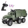 GoolRC RC Military Truck, 1:16 Scale 6WD Remote Control Car, Off-Road RC Truck with LED Light and 2 Batteries, All Terrain Army Transport Vehicle for Adults view 1
