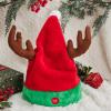 Fuguibadn Singing and Dancing Christmas Hat Swing Moving Santa Hat Musical Plush Toy Cap for Adults Kids Party Supplies (Style 3, One Size) view 2