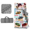Evulum Custom Toddler Boys Sleeping Bag, Nap Mat for Daycare Preschool, Kids Sleeping Bag with Pillow and Blanket for Kindergarten, Personalized Name Easy Carry Sleeping Mat Racing Cars view 1