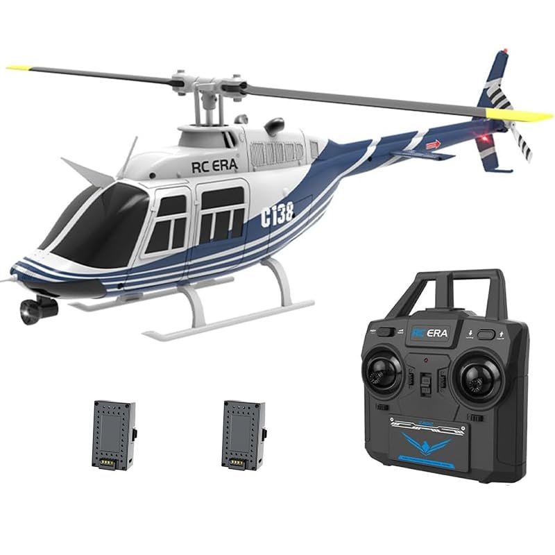 Actualia 1/30 Scale C138 RC Helicopter with 6-axis Gyroscope, 2.4G 6CH Remote Control Aircraft with Altitude Hold and Optical Flow Positioning, One-Key Takeoff/Landing, for Adults Gift