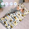 Evulum Custom Toddler Boys Sleeping Bag, Nap Mat for Daycare Preschool, Kids Sleeping Bag with Pillow and Blanket for Kindergarten, Personalized Name Easy Carry Sleeping Mat Excavators view 3