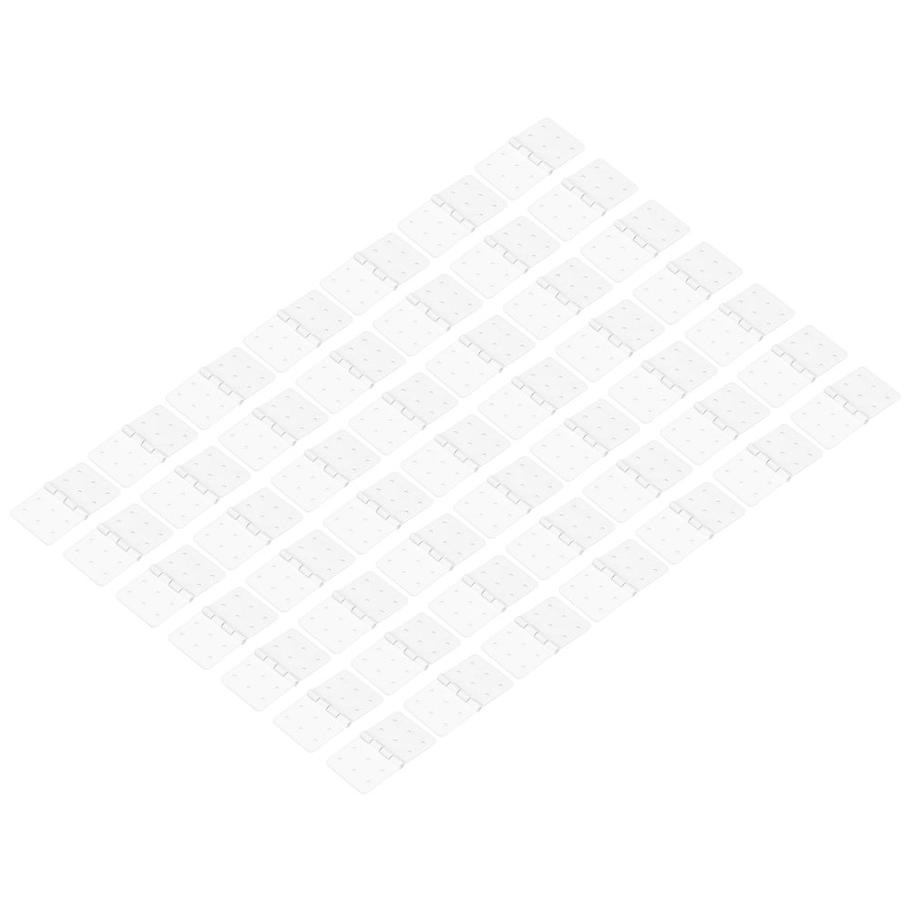 MECCANIXITY RC Hinges 1.4 Inch x 0.8 Inch Adjustable Model Airplane Remote Control Aircraft Wings Parts Square Plastic Loose-Leaf 50 Pcs