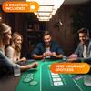 Newverest Poker Gift Set: Texas Hold'em Poker Mat Traditional Green + Blackjack Mat | 70" x 35" view 4