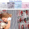 Evulum Personalized Toddler Boys Sleeping Bag, Nap Mat for Daycare Preschool, Kids Sleeping Bag with Pillow and Blanket for Kindergarten, Custom Name Easy Carry Sleeping Mat Grey Race Cars view 2
