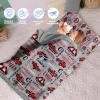 Evulum Personalized Toddler Boys Sleeping Bag, Nap Mat for Daycare Preschool, Kids Sleeping Bag with Pillow and Blanket for Kindergarten, Custom Name Easy Carry Sleeping Mat Grey Race Cars view 3