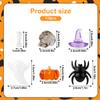 110pcs Acrylic Halloween Vase Filler Decor, Halloween Table Scatter 6 Style Halloween Ornaments Mini Pumpkin Skeleton Head Skulls Ghost Witch Hat Bone Spider Figurines for Gift Party Decoration Craft view 2