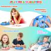 JIWORT Busy Board with LED Light, Montessori Busy Board for 1+ Year Old, Sensory Toys for Toddlers 1-3, Fidget Board for Kids Electronic Early Development Toys Boys Birthday (Blue) view 4