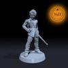 ToysCentral Basics Terry Shadowswift | Baton Monk or Fighter miniature for Tabletop games like D&D and War Gaming| Dungeons and Dragons Mini | RN estudio No Base, Gray view 2